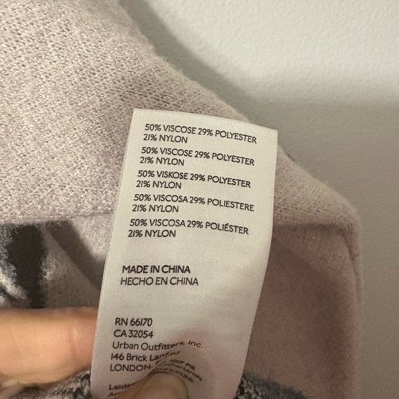 Anthropologie Black and Cream Floral Turtleneck Sweater - Picture 6 of 6